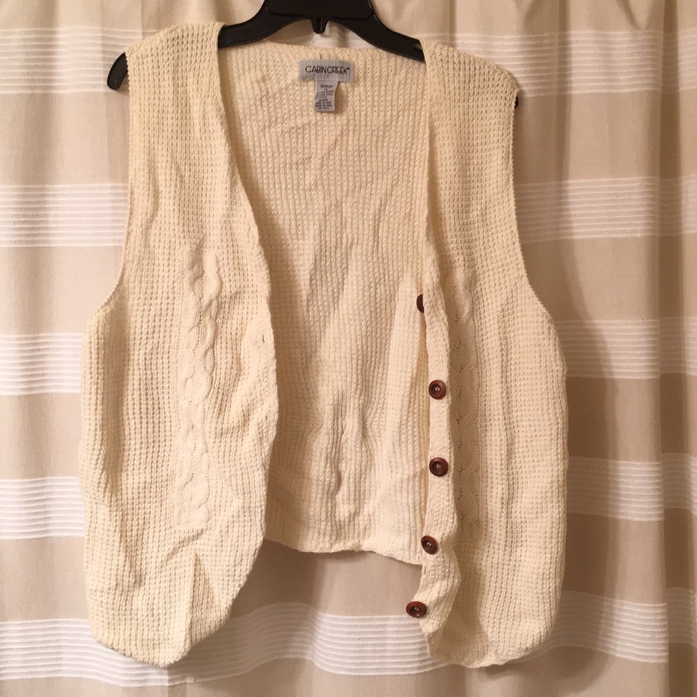 Hipster Cream Knitted vest